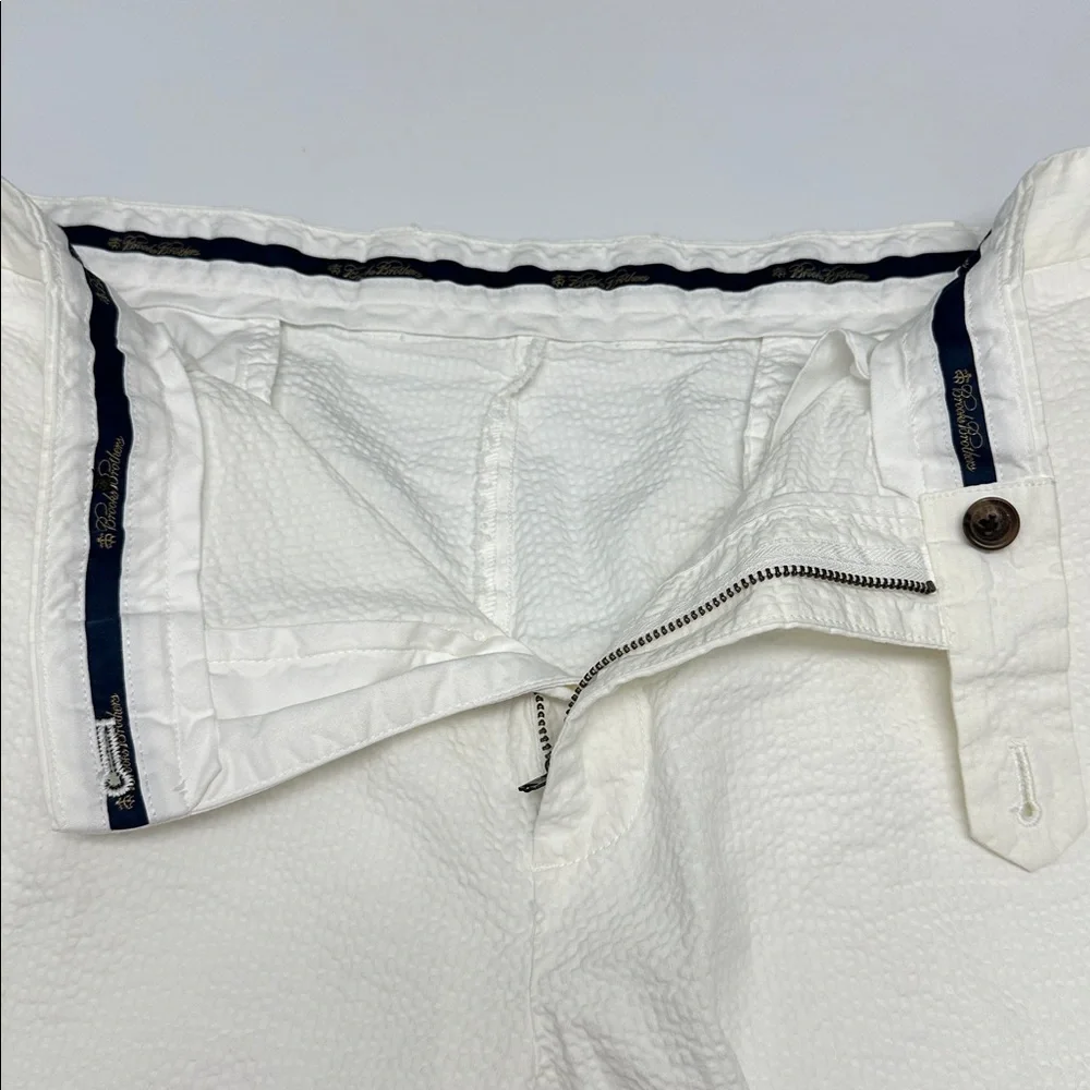 Brooks Brothers Seersucker Cream/Off White Men Shorts W38